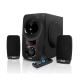 BluPulse | Sistema de parlantes estéreo de 2,1 con tecnología inalámbrica Bluetooth y reproductor de audio USB/SD